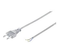Wentronic cordon d'alimentation (fiche Euro à extrémités dénudées) 1,5 m gris (Import Allemagne)