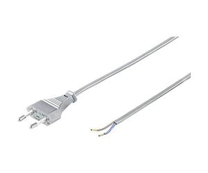 Goobay 51346 Cordon UE pour Confection, 1.5 m Longueur, Gris