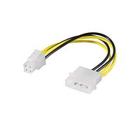 GOOBAY 51362 cble Électrique/Adaptateur électrique PC, Prise mle 5, 25" vers ATX12 P4, 4 Broches