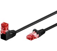 Goobay 51518 Cat 6 Câble Patch 90 degrés mâle câble réseau Ethernet Playstation Xbox Câble LAN DSL U/UTP RJ45 mâle Noir 5 m