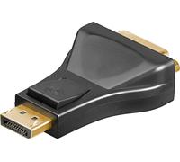 Goobay 51720 Adaptateur DisplayPort/DVI-D 1.1, doré, noir - DisplayPort mâle > DVI-I femelle Dual-Link (24+5 pin)