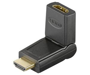 Goobay 51721 Adaptateur HDMI 180°, Doré, Noir