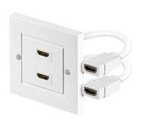 Goobay 51723 prise de courant 2 x HDMI Blanc