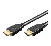 Goobay 51824 Câble HDMI à haute vitesse avec Ethernet : 4K, Ultra-HD, Full HD, 3D, connecteur doré, noir 10,0 m