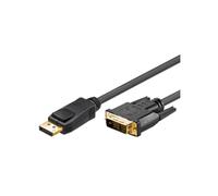 Goobay Câble adaptateur 51961 DisplayPort/DVI-D 1.2 – Doré, Noir, 2 m
