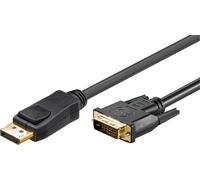 Goobay 51961 Câble adaptateur DisplayPort/DVI-D 1.2, 2 m, noir - DisplayPort mâle > DVI-D mâle Dual-Link (24+1 pin)