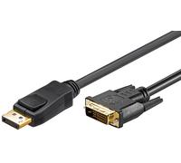 Goobay 51962 Câble adaptateur DisplayPort/DVI-D 1.2, 3 m, noir - DisplayPort mâle > DVI-D mâle Dual-Link (24+1 pin)