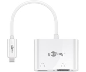 Goobay 52430 station d'accueil Avec fil &sans fil USB 3.2 Gen 1 (3.1 Gen 1) Type-A + Type-C Blanc