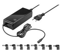 Goobay 55001 Adaptateur secteur 81 W pour ordinateur portable, noir, 1.6 m - y compris 1x adaptateur USB et 8x adaptateur DC, 12 V - 22 V jusqu'à max. 6 A