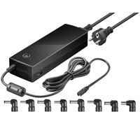 Goobay 55004 Adaptateur secteur pour ordinateur portable 150 W, noir, 1,5 m - y compris 1x adaptateur USB et 8x adaptateur DC, 12 V - 24 V jusqu'à max. 8,5 A