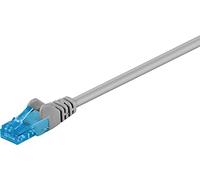 goobay - Cordon de raccordement - RJ-45 (M) pour RJ-45 (M) - 7.5 m - UTP - CAT 6a - sans halogène, sans crochet, bloqué - gris