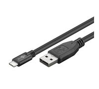 Goobay 55468 câble USB USB 2.0 1,8 m USB C USB A Noir