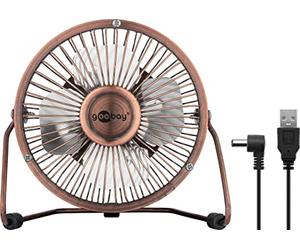 goobay 55524 USB 4" Ventilateur de bureau pour le bureau ou la chambre à coucher Bronze