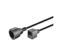 Goobay 55528 Câble d'alimentation 1.5m, CEE7/7 vers Coupleur C14, H05VV-F3G 3x1mm², 230V, Noir, Connecteurs mâles droits, Cuivre, Certifié CE/WEEE
