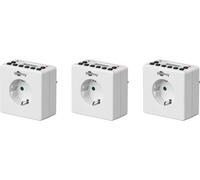 Goobay 55542 Set de 3 : Horloge programmable numérique, 3 pièces dans un carton, blanc -précise d'appareils électroniques avec un design discret