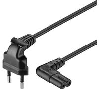 ADC 030 SW GG - Câble d'alimentation, connecteur euro, noir, 0,30 m, coudé,