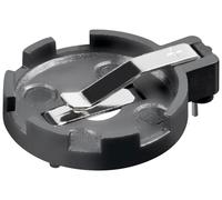 Goobay 56617 CR2012-2032 Support de pile bouton, 1 x film, noir - max. 20 mm, noir, montage print, horizontal (2 broches)