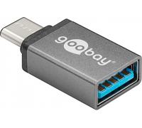 Goobay 56621 changeur de genre de câble USB-C USB 3.0 female (Type A) Gris