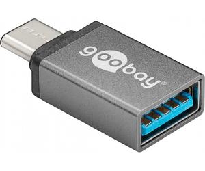 Goobay 56621 changeur de genre de câble USB-C USB 3.0 female (Type A) Gris