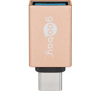 Goobay 56622 changeur de genre de câble USB-C USB-A Or