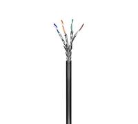 Goobay 57197 CAT 6 Câble Réseau Outdoor, S/FTP (PiMF), Noir, 100m