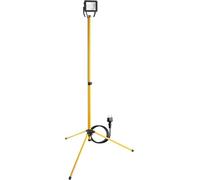 goobay 57844 Projecteur de Chantier LED sur trépied télescopique 30 W / 2550 LM/lumière Blanche Neutre - 4000 K/pour intérieur et extérieur - IP65 / Noir/Jaune, Métal