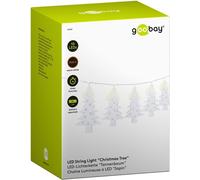 Goobay 57947 Guirlande lumineuse à 10 LED "Sapin" - Fonction minuterie blanc chaud 3000 K Fonctionne sur piles