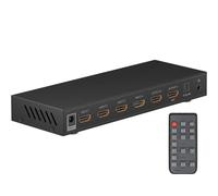 goobay 58478 Commutateur matriciel HDMI 4 sur 2 / Commutateur matriciel Splitter 4k @ 30Hz / avec télécommande pour Lecteur Blu Ray, Xbox, PS5 et TV/Commutateur 4 in 2 Out