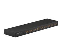 Goobay 58484 Splitter HDMI 1 à 8 - Distributeur Supportant des Résolutions Jusqu'à 4K@ 60Hz - 1 Entrée Vers 8 Sorties pour TV, Moniteur, Beamer, PS5 et Xbox - Noir