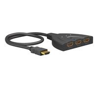 goobay 58487 Commutateur HDMI 3 en 1 Out / 4K à 30Hz (2160p) Distributeur HDMI/Commutateur HDMI 1.4 pour PS4, PS5, Ordinateurs Portables ou moniteurs