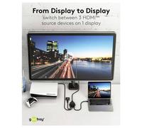 goobay 58488 Commutateur HDMI 3 en 1 / 4K à 60Hz (2160p) Répartiteur HDMI/Commutateur HDMI 2.0 pour PS4, PS5, Ordinateurs Portables ou moniteurs