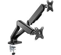 GOOBAY 58531 - Support de table 2 moniteurs, 17''-32'', avec ressort à gaz, noir