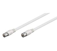 Goobay 58811 Câble d’antenne (classe A+ >95 dB) 3x blindé - Fiche coaxiale > Prise femelle coaxiale (blindée à 100%)