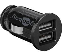 Goobay 58912 Chargeur de voiture double USB, noir