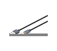Goobay 59039 Câble USB-C Magnétique de Synchronisation et de Chargement, Noir/Argent, 1.2m Longueur de Câble