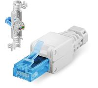 Goobay 59227 Connecteur Réseau Sans Outils CAT 6A UTP RJ45 non Blindé, 52mm Longueur, 15mm Largeur, 15mm Hauteur