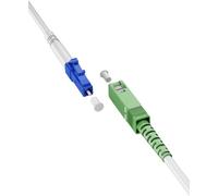 goobay 59607 Câble à fibre optique (FTTH) / monomode (OS2) Simplex/SC APC (8°) mâle vers LC-UPC (8°) mâle/câble à fibre optique / 0,5 mètre