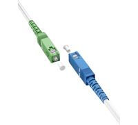 GOOBAY 59618 - Câble patch FO simplex, SC-APC (8°)<>SC-UPC, blanc, 1.0 m