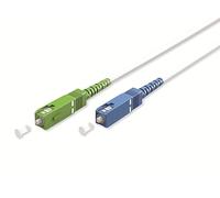 Goobay 59622 Câble à fibre optique (FTTH) / monomode (OS2) simplex/SC APC (8°) mâle vers SC-UPC (8°) mâle/câble à fibre optique / 10 mètres