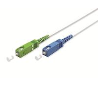goobay 59623 Câble à fibre optique (FTTH) / monomode (OS2) Simplex/SC APC (8°) mâle vers SC-UPC (8°) mâle/Câble à fibre optique / 15 mètres