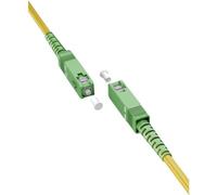 goobay 59637 Câble à fibre optique (FTTH) / monomode (OS2) simplex/SC APC (8°) mâle vers SC-APC (8°) mâle/câble à fibre optique / 0,5 mètre