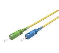 goobay 59662 Câble à fibre optique (FTTH) / monomode (OS2) Simplex/SC APC (8°) mâle vers SC-UPC (8°) mâle/Câble à fibre optique / 10 mètres