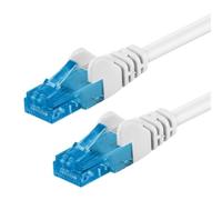 Goobay 59824 CAT 6a Câble de Liaison, U/UTP, Blanc, 1m Longueur de Câble