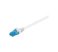 goobay - Cordon de raccordement - RJ-45 (M) pour RJ-45 (M) - 7.5 m - UTP - CAT 6a - sans halogène, sans crochet, bloqué - blanc