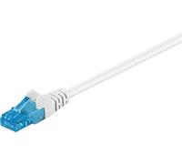 Goobay 59830 CAT 6a Câble de Liaison, U/UTP, Blanc, 10m Longueur de Câble