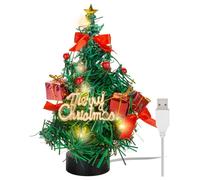 Goobay 60336 Sapin de Noël Artificiel 22 cm Éclairage LED Blanc Chaud Décoration de Noël pour Table d'appoint, Bureau ou Rebord de fenêtre