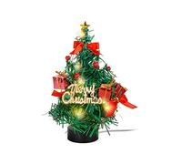 Goobay 60336 Sapin de Noël Artificiel 22 cm Éclairage LED Blanc Chaud Décoration de Noël pour Table d'appoint, Bureau ou Rebord de fenêtre
