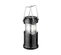 goobay 60357 LED Lampe de camping High Bright 250 / Lanterne de camping blanche / Tête de lampe extensible / Lampe de tente pour camping, festival / 3W COB 250lm / noir