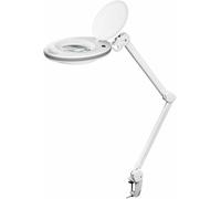Goobay 60360 Lampe loupe à pince LED, 8 W 650 lm, lentille en verre cristal 127 mm, grossissement 1,75 fois, 3 dioptries