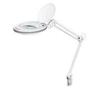GB 60361 - Lampe loupe, pince, LED, lentille en verre véritable Ø 127mm, 3